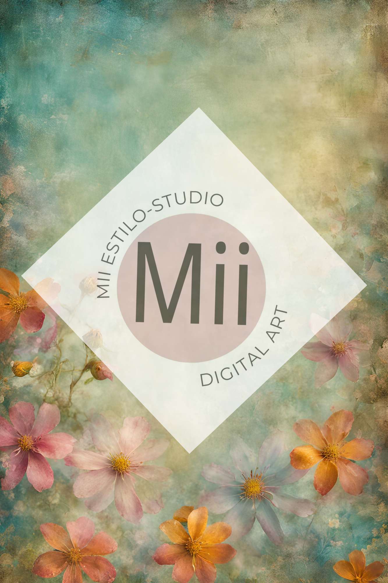 Alena Flower Handcrafted Canvas Style Digital Backdrops, Maternity Photoshoot Backgrounds, Flower Texture Overlays, Flower Fine Art Backdrop Designs, Photoshop Overlay Textures - Mii - Estilo