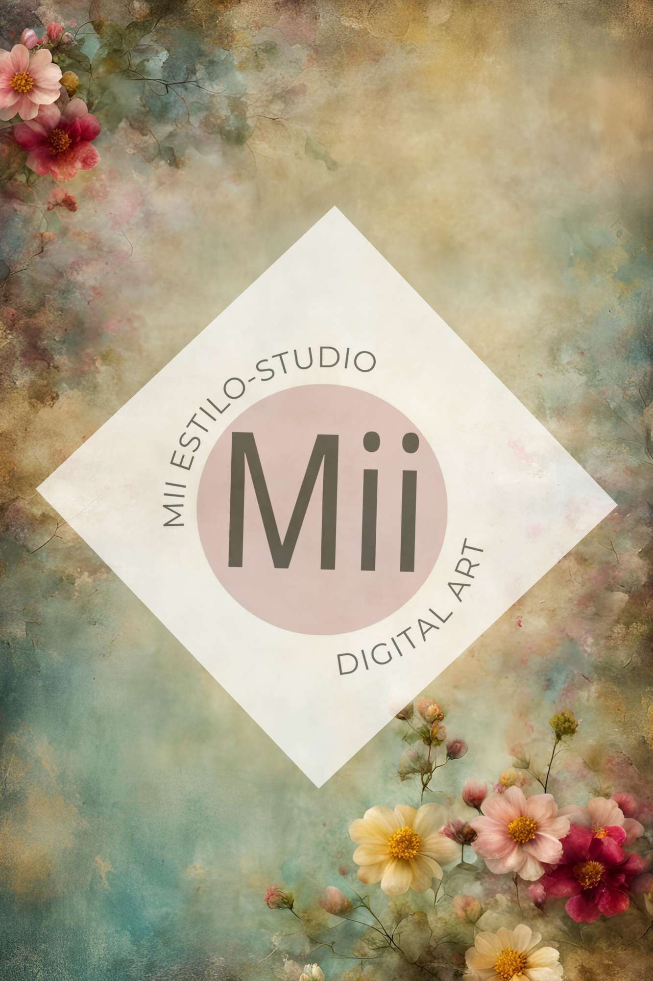 Alena Flower Handcrafted Canvas Style Digital Backdrops, Maternity Photoshoot Backgrounds, Flower Texture Overlays, Flower Fine Art Backdrop Designs, Photoshop Overlay Textures - Mii - Estilo