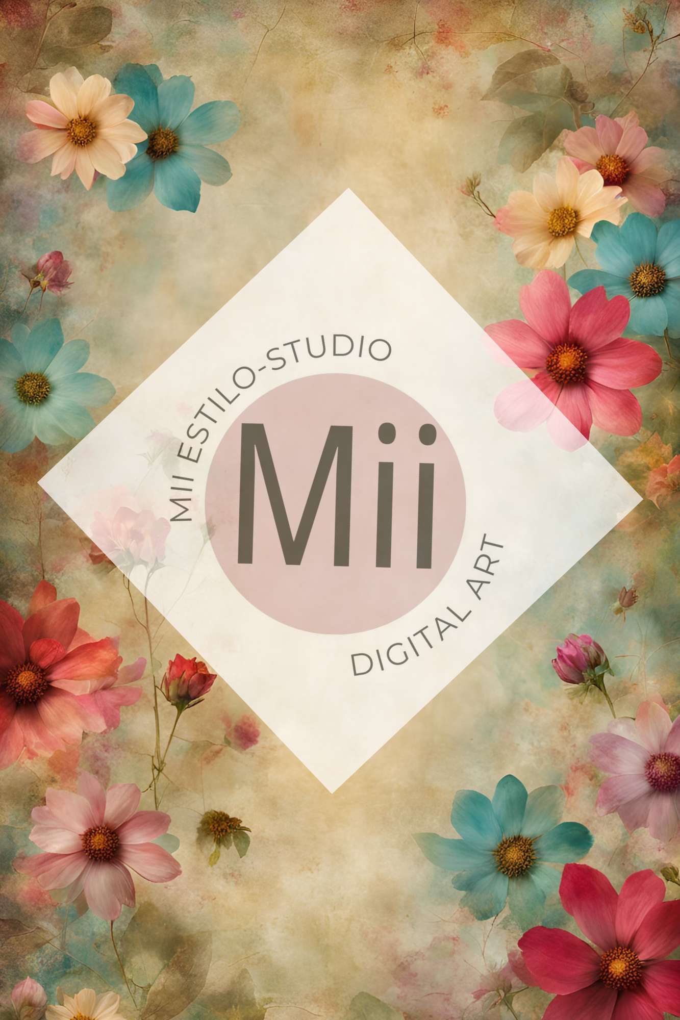 Alena Flower Handcrafted Canvas Style Digital Backdrops, Maternity Photoshoot Backgrounds, Flower Texture Overlays, Flower Fine Art Backdrop Designs, Photoshop Overlay Textures - Mii - Estilo