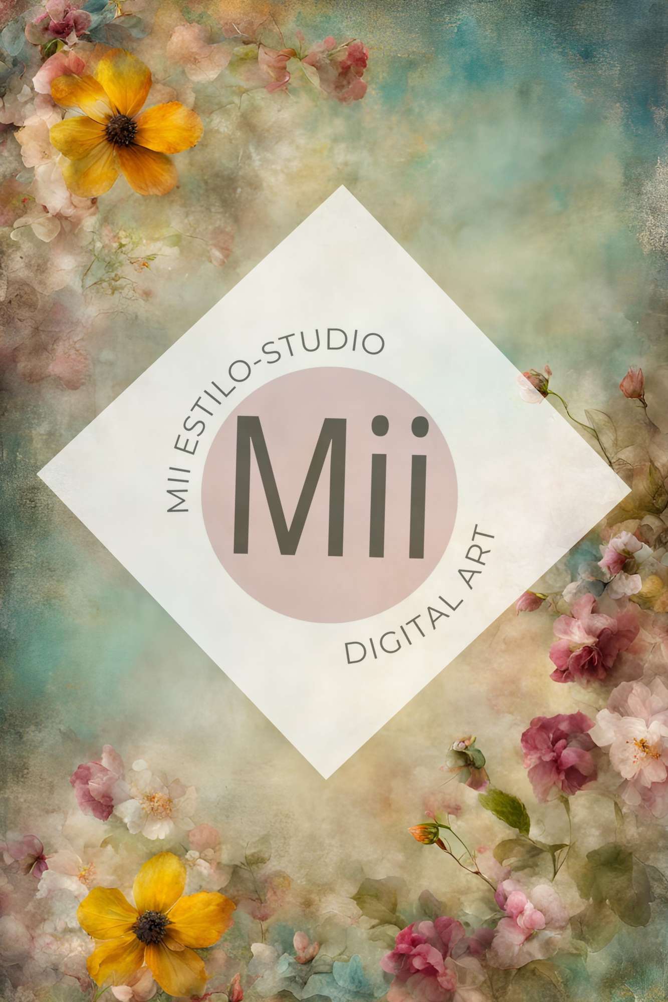 Alena Flower Handcrafted Canvas Style Digital Backdrops, Maternity Photoshoot Backgrounds, Flower Texture Overlays, Flower Fine Art Backdrop Designs, Photoshop Overlay Textures - Mii - Estilo