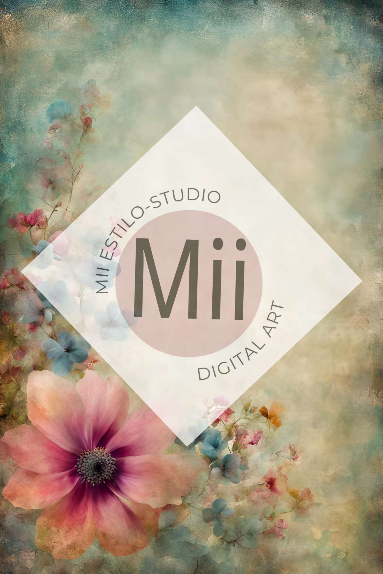 Alena Flower Handcrafted Canvas Style Digital Backdrops, Maternity Photoshoot Backgrounds, Flower Texture Overlays, Flower Fine Art Backdrop Designs, Photoshop Overlay Textures - Mii - Estilo