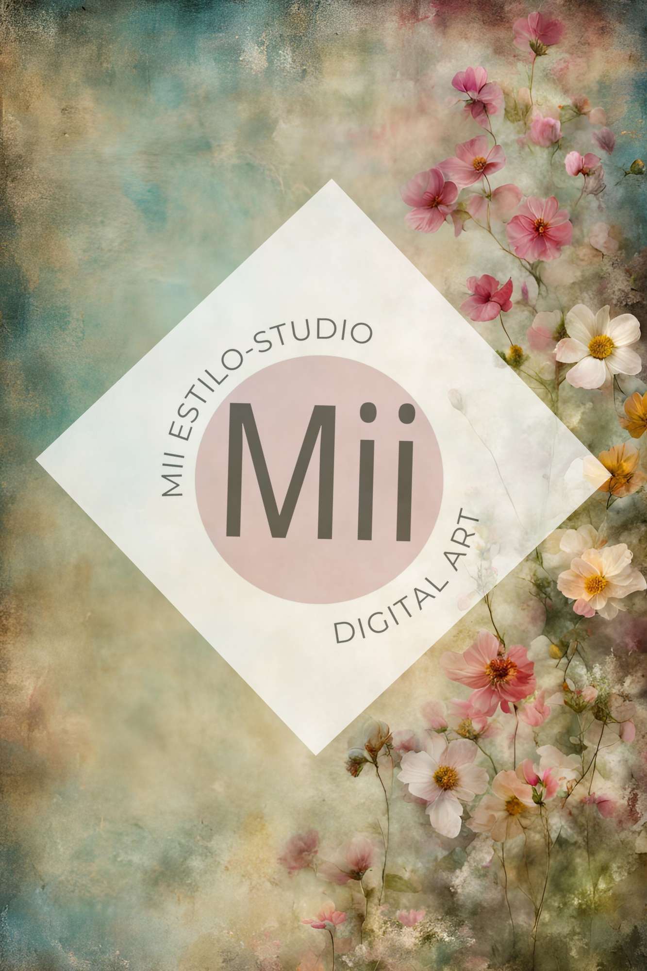 Alena Flower Handcrafted Canvas Style Digital Backdrops, Maternity Photoshoot Backgrounds, Flower Texture Overlays, Flower Fine Art Backdrop Designs, Photoshop Overlay Textures - Mii - Estilo