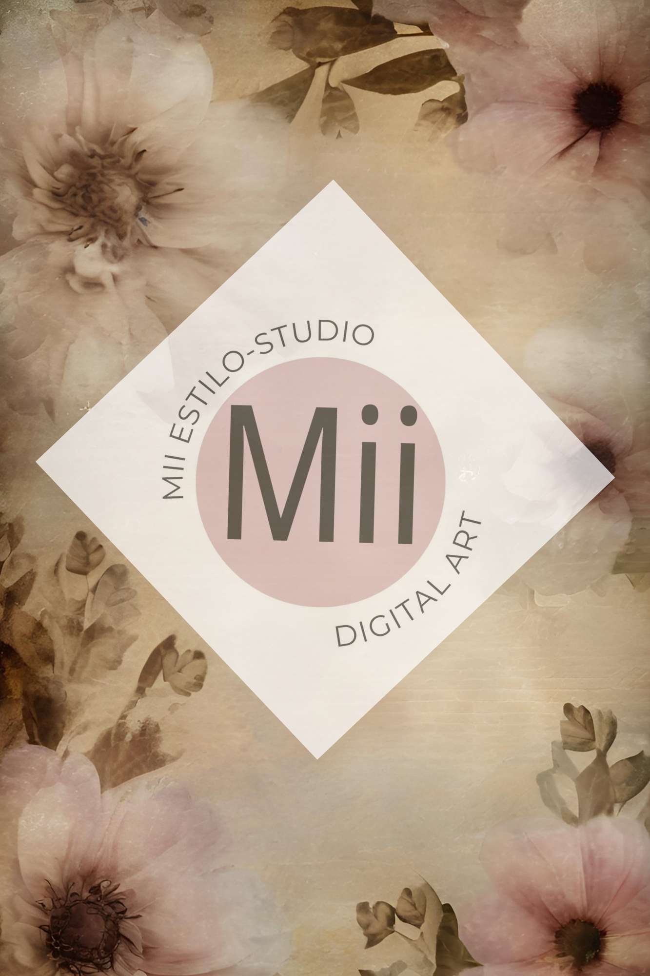 Aletris Flower Handcrafted Canvas Style Digital Backdrops, Maternity Photoshoot Backgrounds, Flower Texture Overlays, BROWN Flower Fine Art Backdrop Designs, Photoshop Overlay Textures - Mii - Estilo