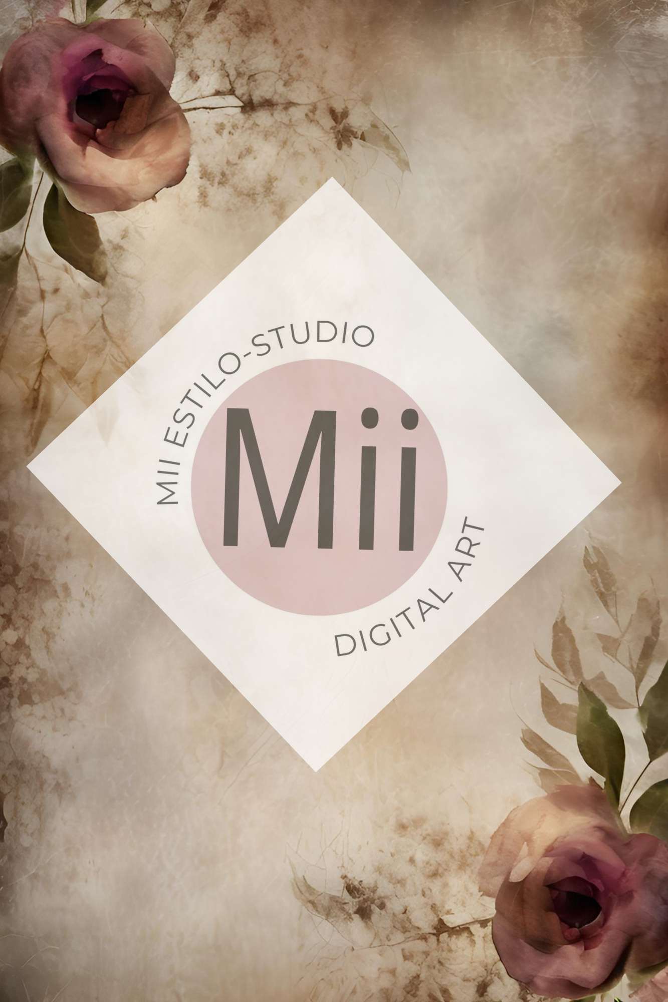 Aletris Flower Handcrafted Canvas Style Digital Backdrops, Maternity Photoshoot Backgrounds, Flower Texture Overlays, BROWN Flower Fine Art Backdrop Designs, Photoshop Overlay Textures - Mii - Estilo