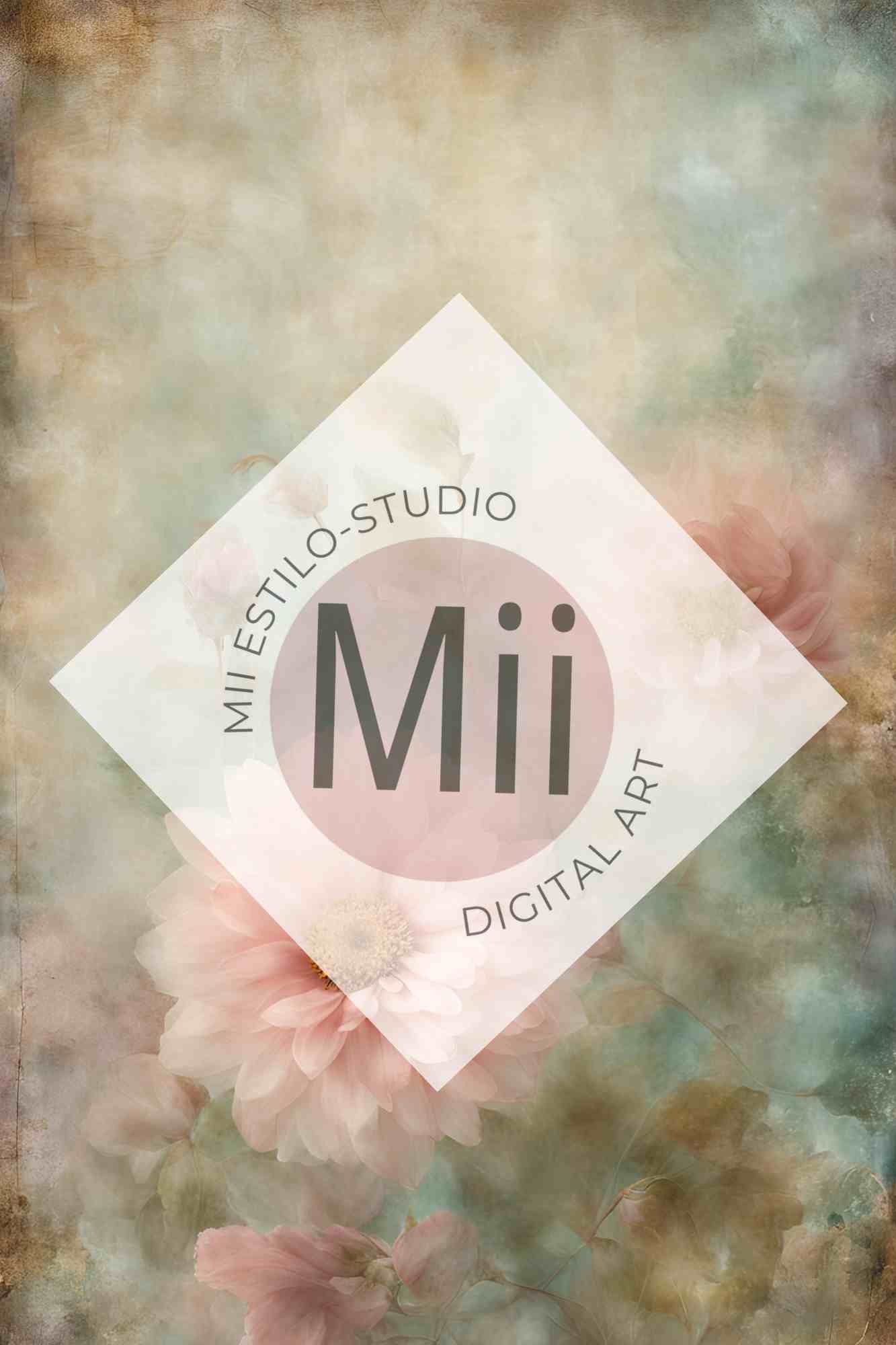 Alyssa Flower Handcrafted Canvas Style Digital Backdrops, Maternity Photoshoot Backgrounds, Flower Texture Overlays, Flower Fine Art Backdrop Designs, Photoshop Overlay Textures - Mii - Estilo
