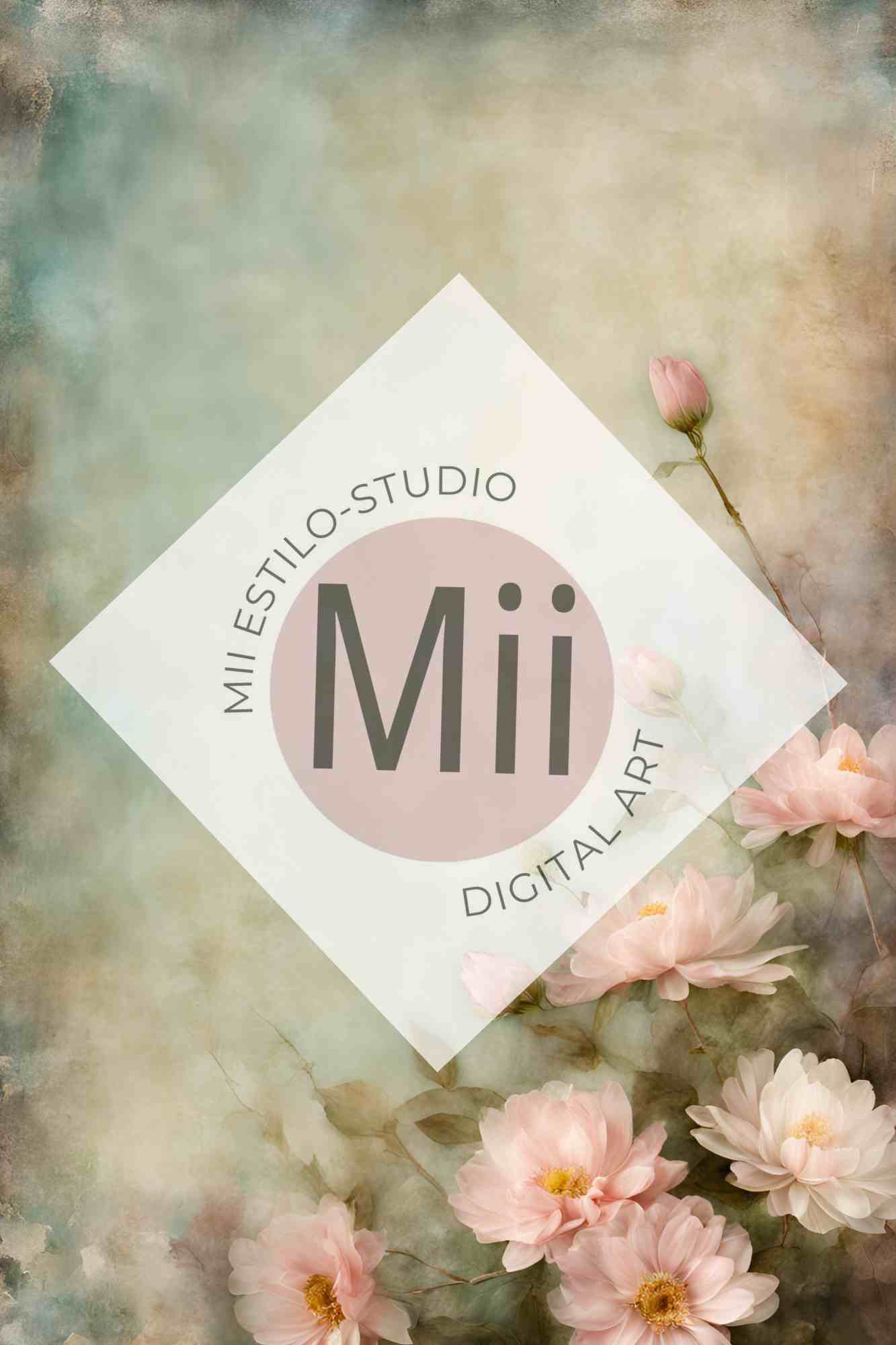 Alyssa Flower Handcrafted Canvas Style Digital Backdrops, Maternity Photoshoot Backgrounds, Flower Texture Overlays, Flower Fine Art Backdrop Designs, Photoshop Overlay Textures - Mii - Estilo