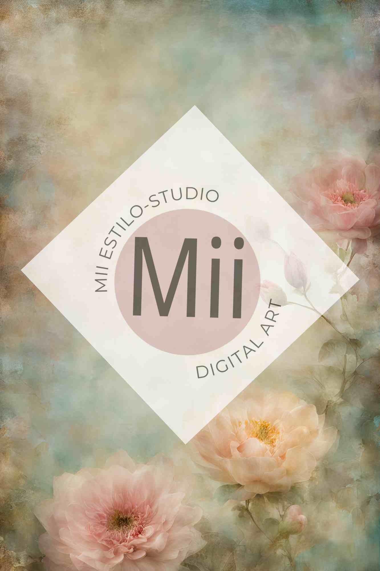 Alyssa Flower Handcrafted Canvas Style Digital Backdrops, Maternity Photoshoot Backgrounds, Flower Texture Overlays, Flower Fine Art Backdrop Designs, Photoshop Overlay Textures - Mii - Estilo