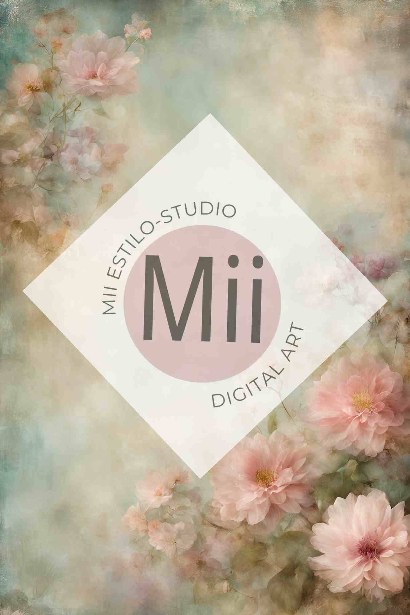 Alyssa Flower Handcrafted Canvas Style Digital Backdrops, Maternity Photoshoot Backgrounds, Flower Texture Overlays, Flower Fine Art Backdrop Designs, Photoshop Overlay Textures - Mii - Estilo