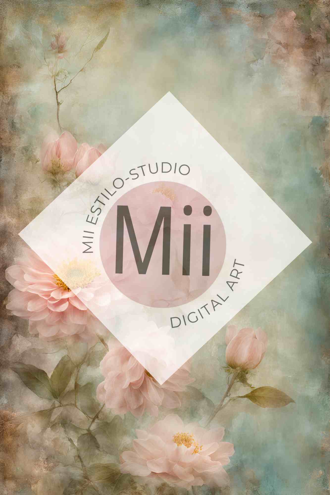 Alyssa Flower Handcrafted Canvas Style Digital Backdrops, Maternity Photoshoot Backgrounds, Flower Texture Overlays, Flower Fine Art Backdrop Designs, Photoshop Overlay Textures - Mii - Estilo