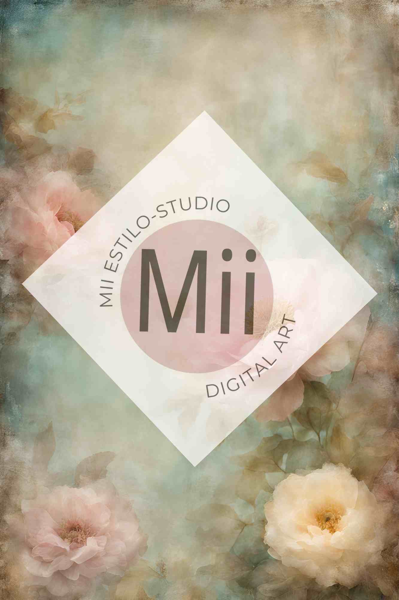 Alyssa Flower Handcrafted Canvas Style Digital Backdrops, Maternity Photoshoot Backgrounds, Flower Texture Overlays, Flower Fine Art Backdrop Designs, Photoshop Overlay Textures - Mii - Estilo