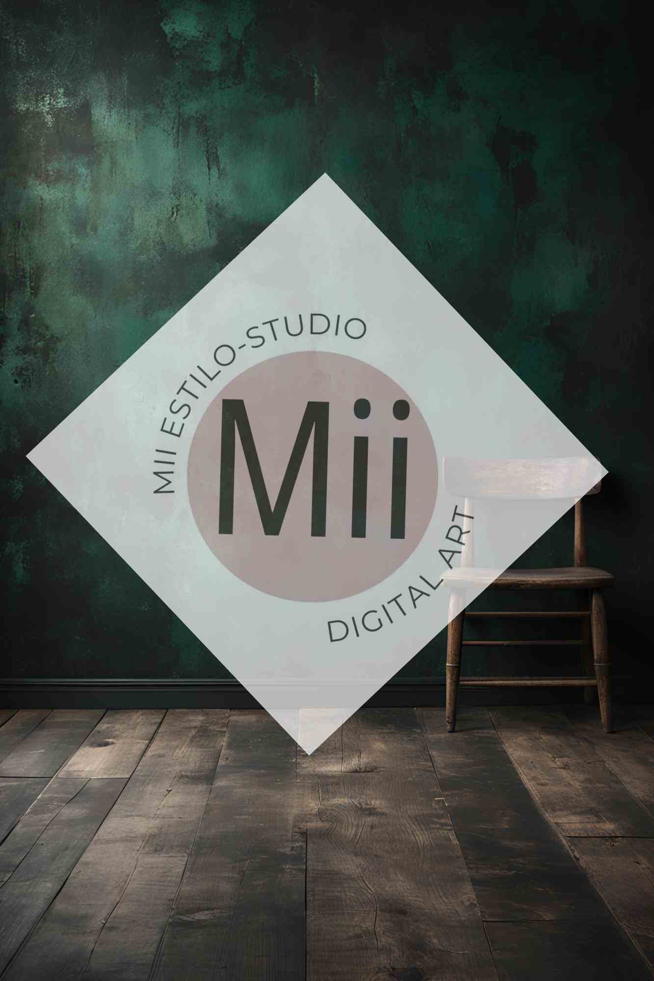 Angelica Rustic Dark Green Wooden Wall Digital Backdrop – Vintage Wood Panel Background for Photography - Mii - Estilo