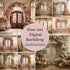 Anthurium Romantic Floral Doorway Digital Backdrop – Vintage Arched Entrance with Elegant Flowers for Photography - Mii - Estilo