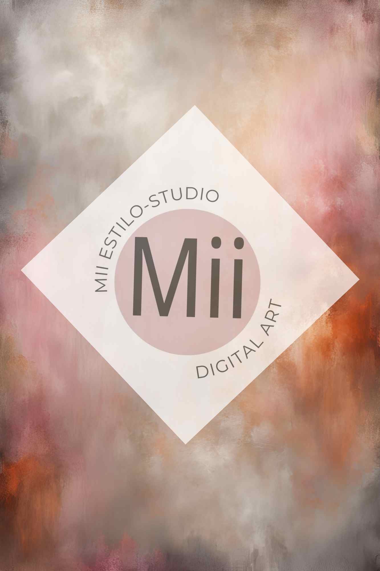 Atrofusca Luxury Abstract Painted Digital Backdrop – Soft Pastel & Earthy Tones for Photography & Photoshop - Mii - Estilo