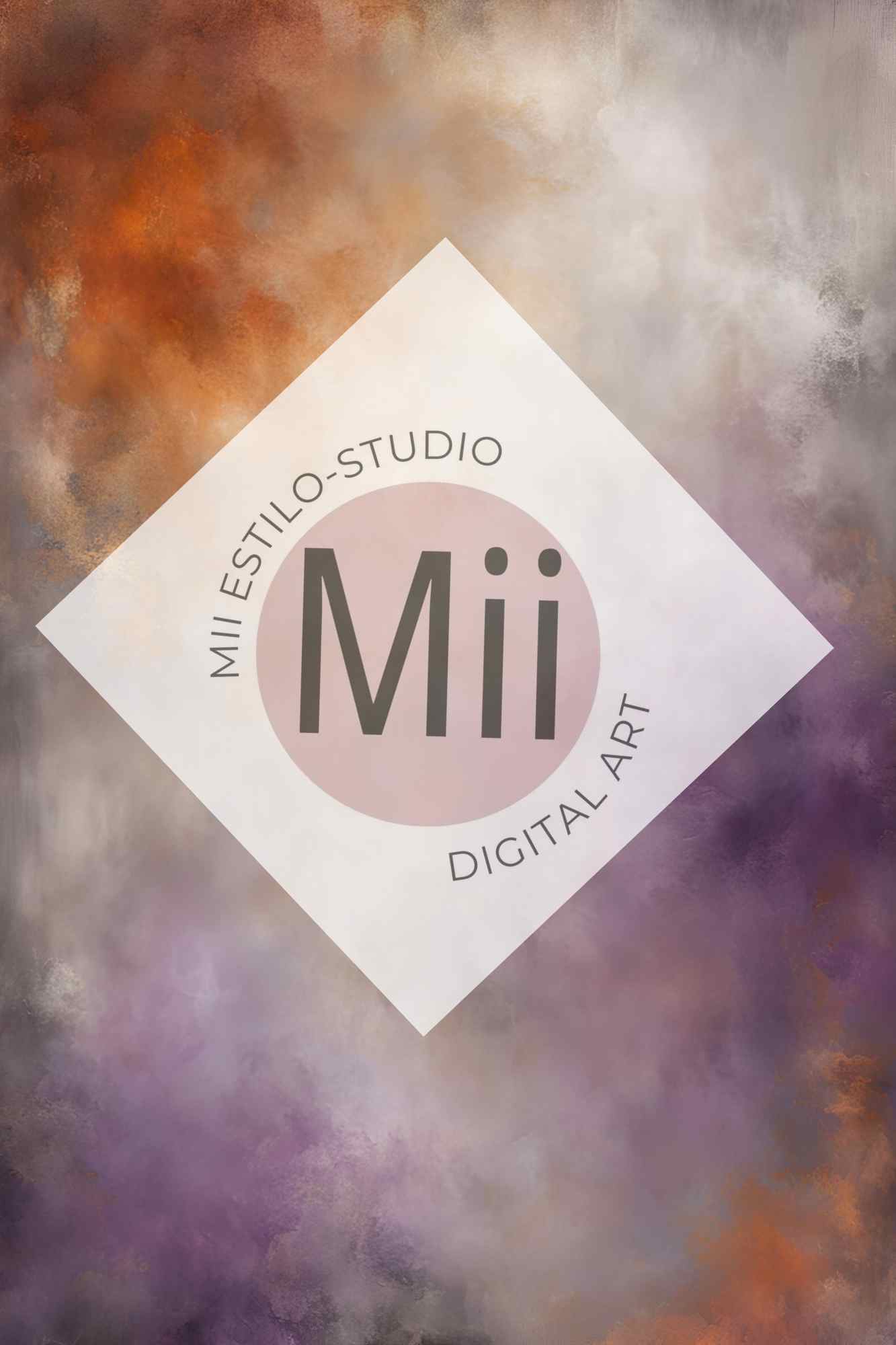 Atrofusca Luxury Abstract Painted Digital Backdrop – Soft Pastel & Earthy Tones for Photography & Photoshop - Mii - Estilo