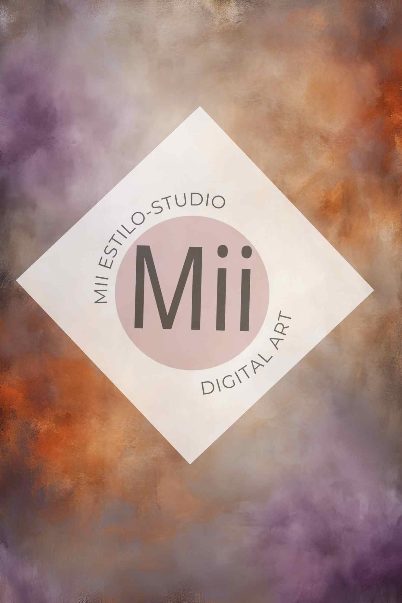 Atrofusca Luxury Abstract Painted Digital Backdrop – Soft Pastel & Earthy Tones for Photography & Photoshop - Mii - Estilo