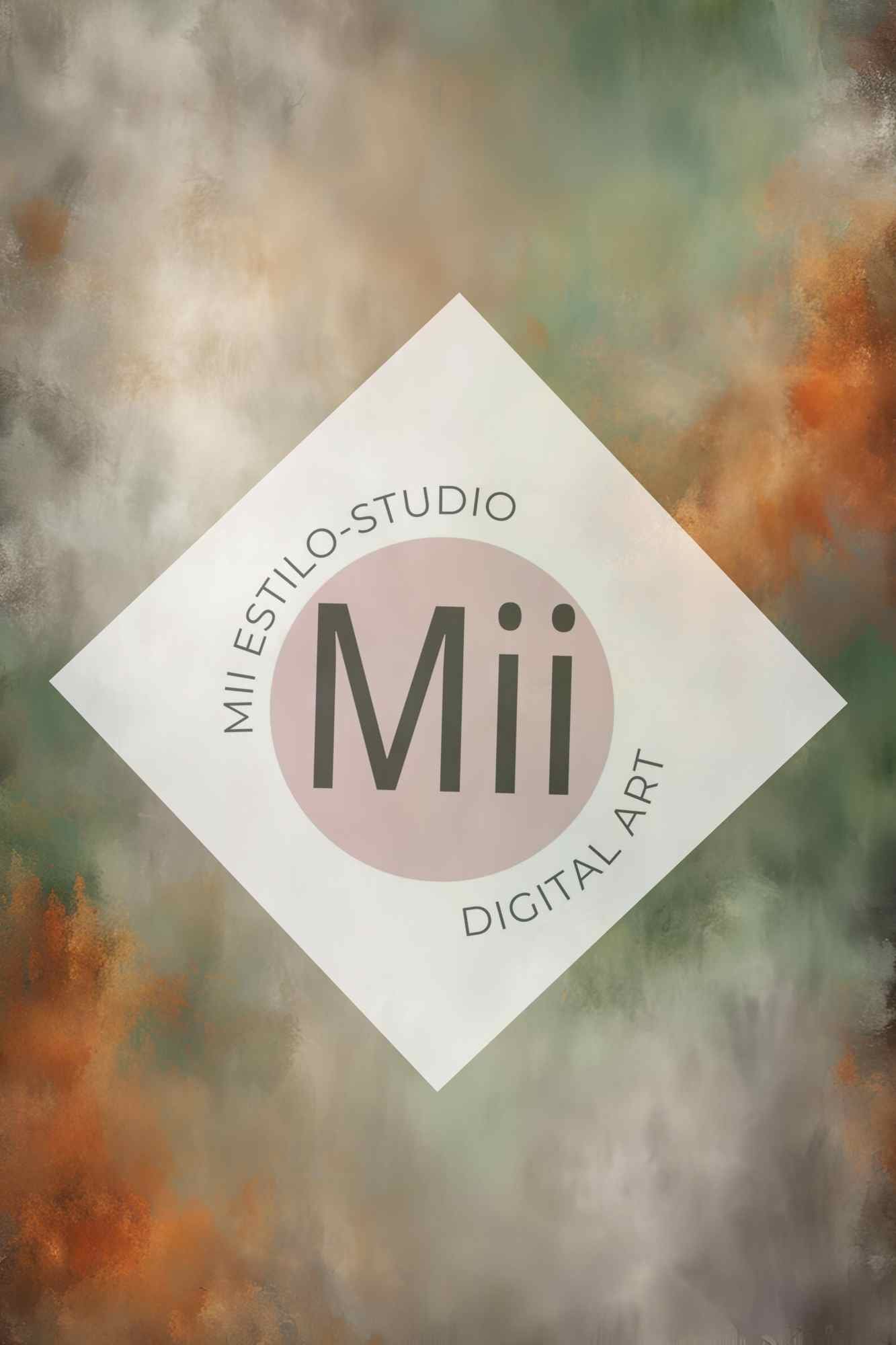 Atrofusca Luxury Abstract Painted Digital Backdrop – Soft Pastel & Earthy Tones for Photography & Photoshop - Mii - Estilo