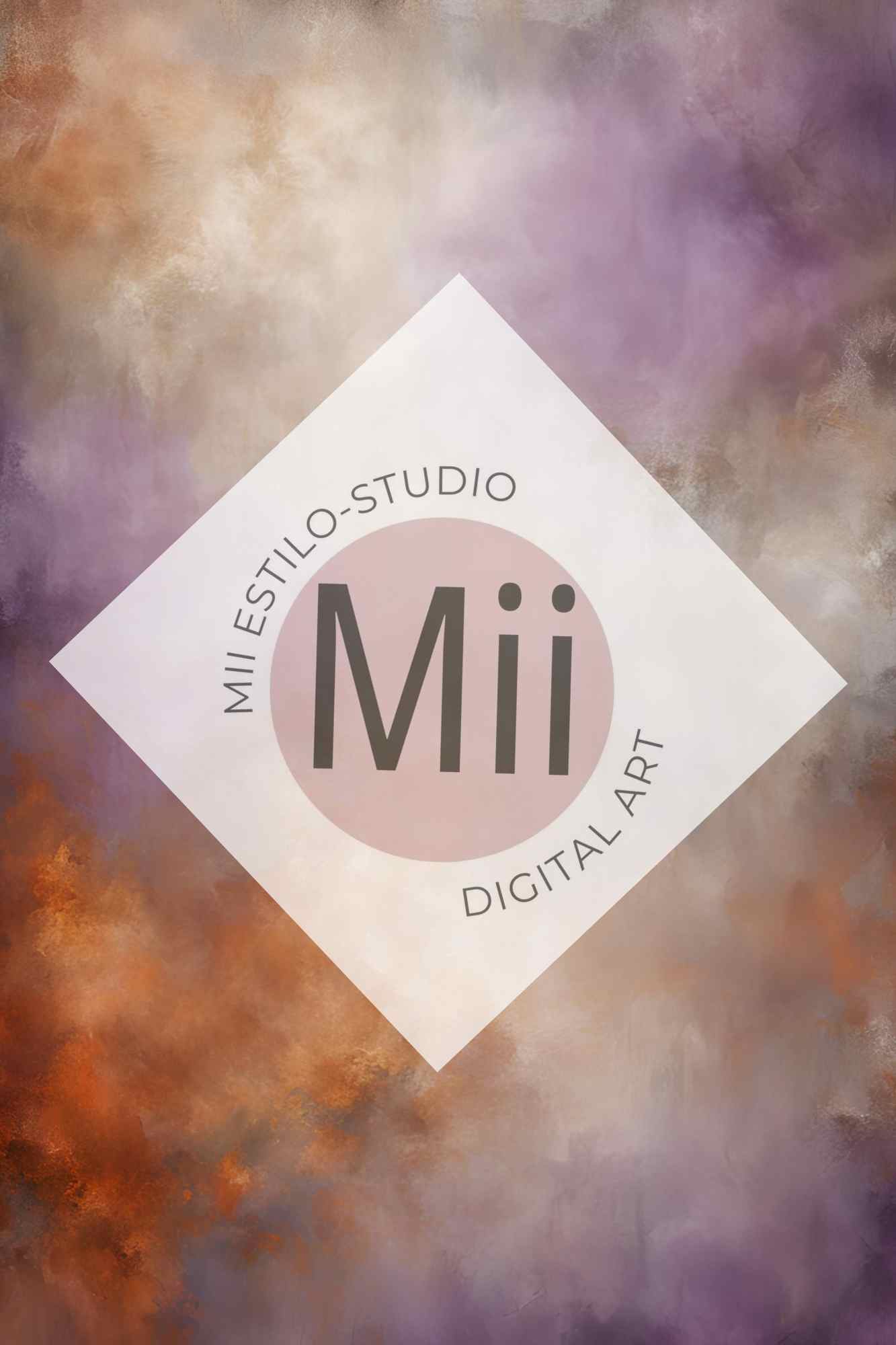 Atrofusca Luxury Abstract Painted Digital Backdrop – Soft Pastel & Earthy Tones for Photography & Photoshop - Mii - Estilo