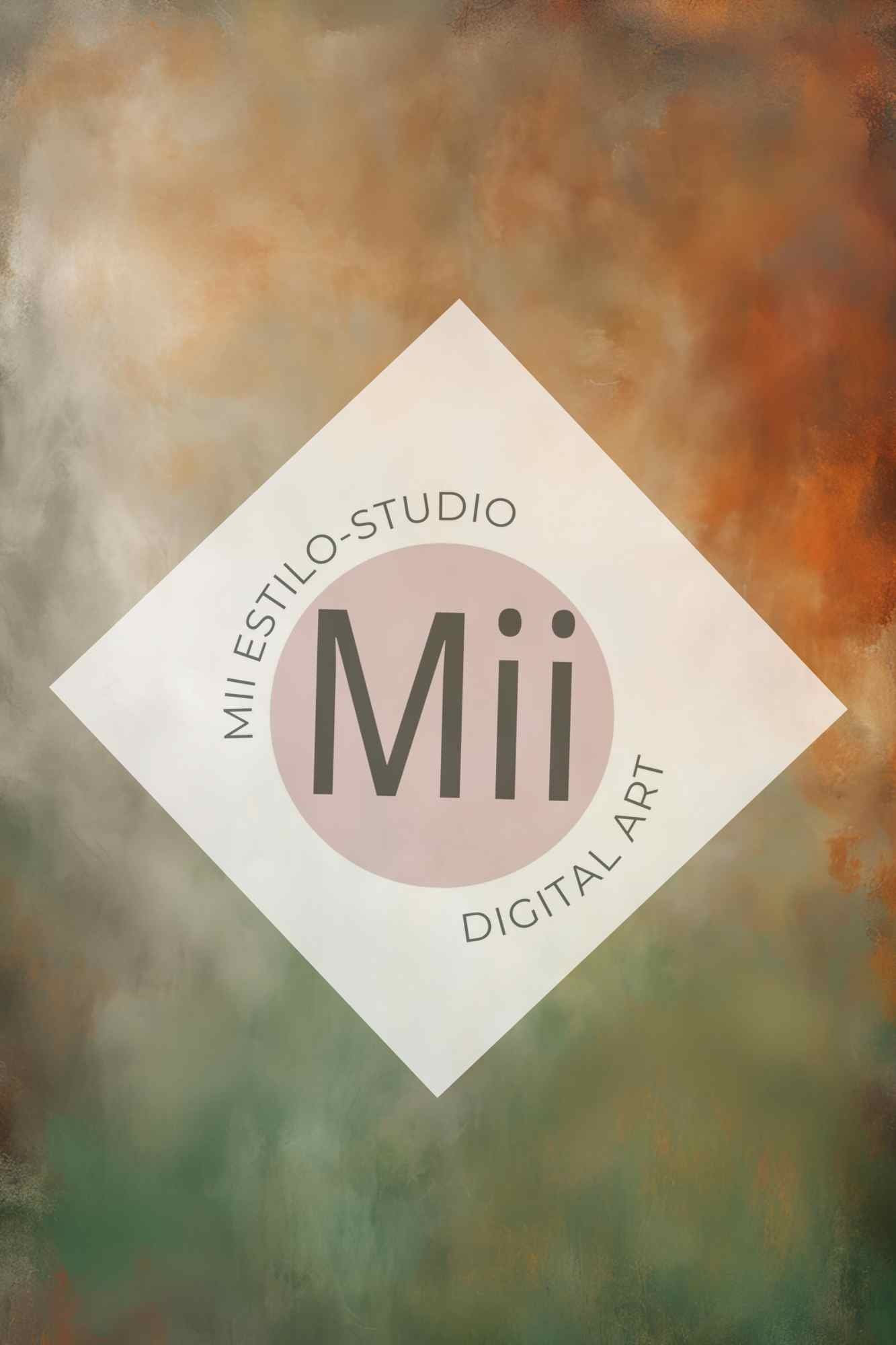 Atrofusca Luxury Abstract Painted Digital Backdrop – Soft Pastel & Earthy Tones for Photography & Photoshop - Mii - Estilo