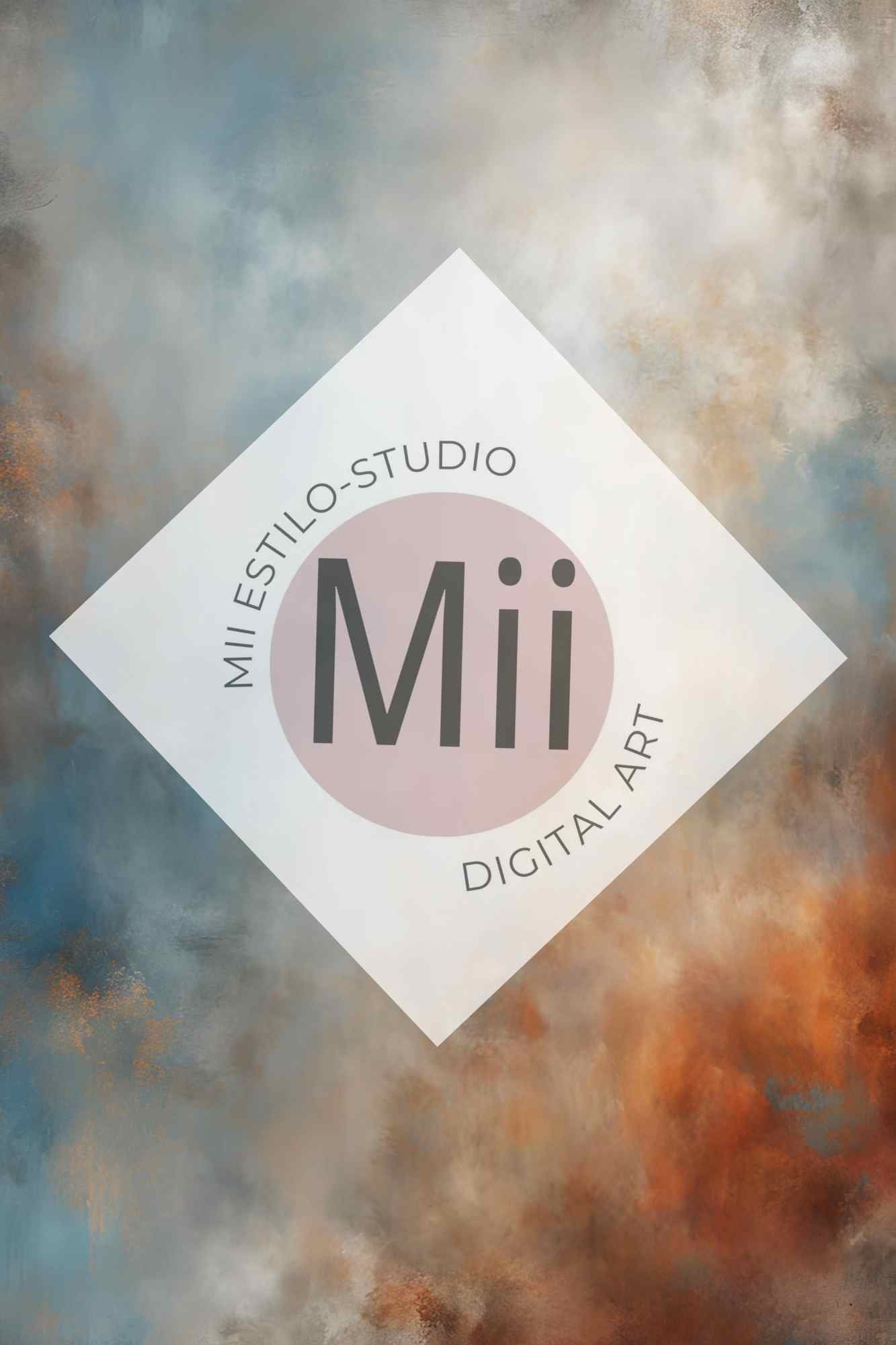 Atrofusca Luxury Abstract Painted Digital Backdrop – Soft Pastel & Earthy Tones for Photography & Photoshop - Mii - Estilo