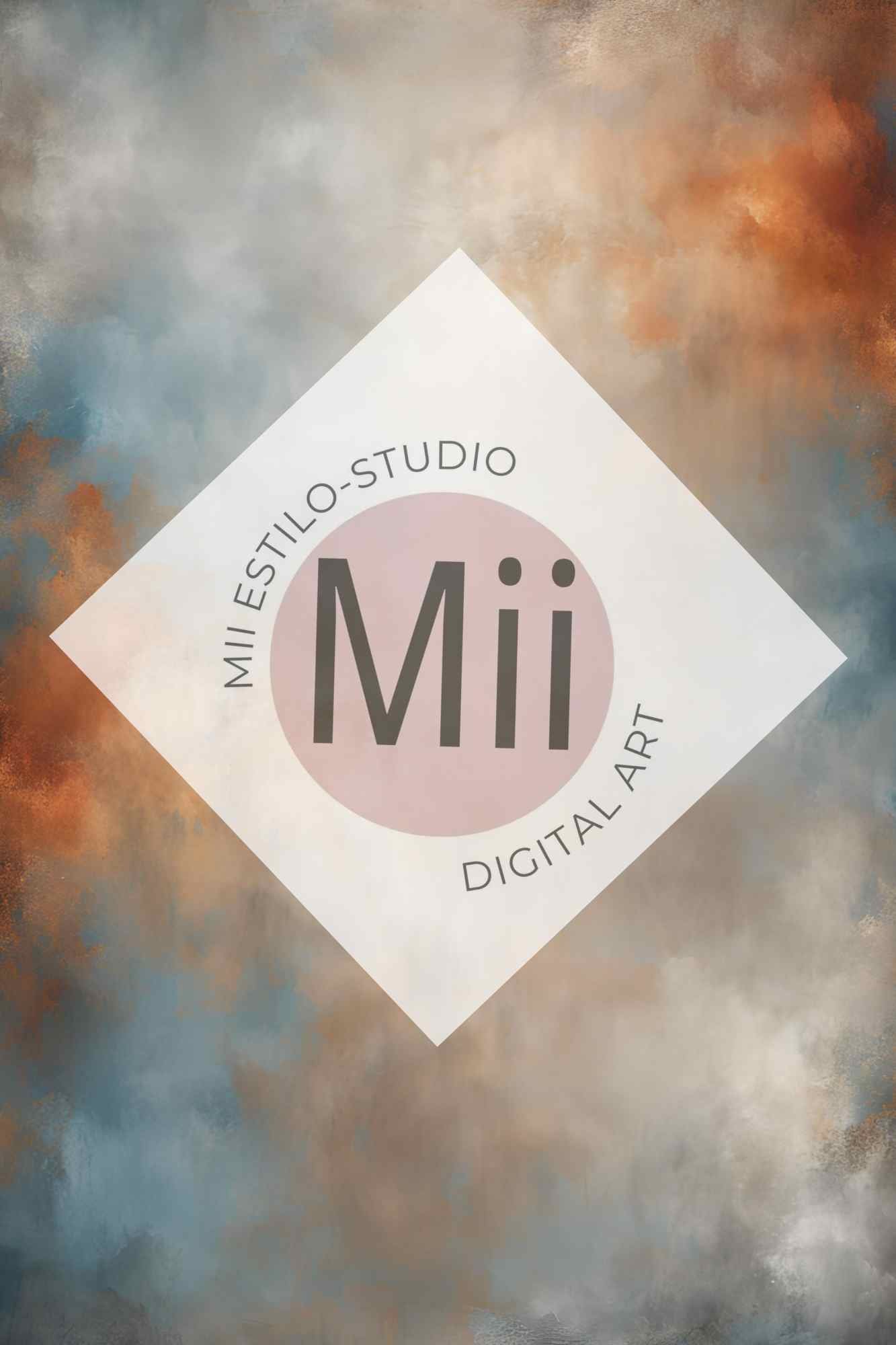 Atrofusca Luxury Abstract Painted Digital Backdrop – Soft Pastel & Earthy Tones for Photography & Photoshop - Mii - Estilo