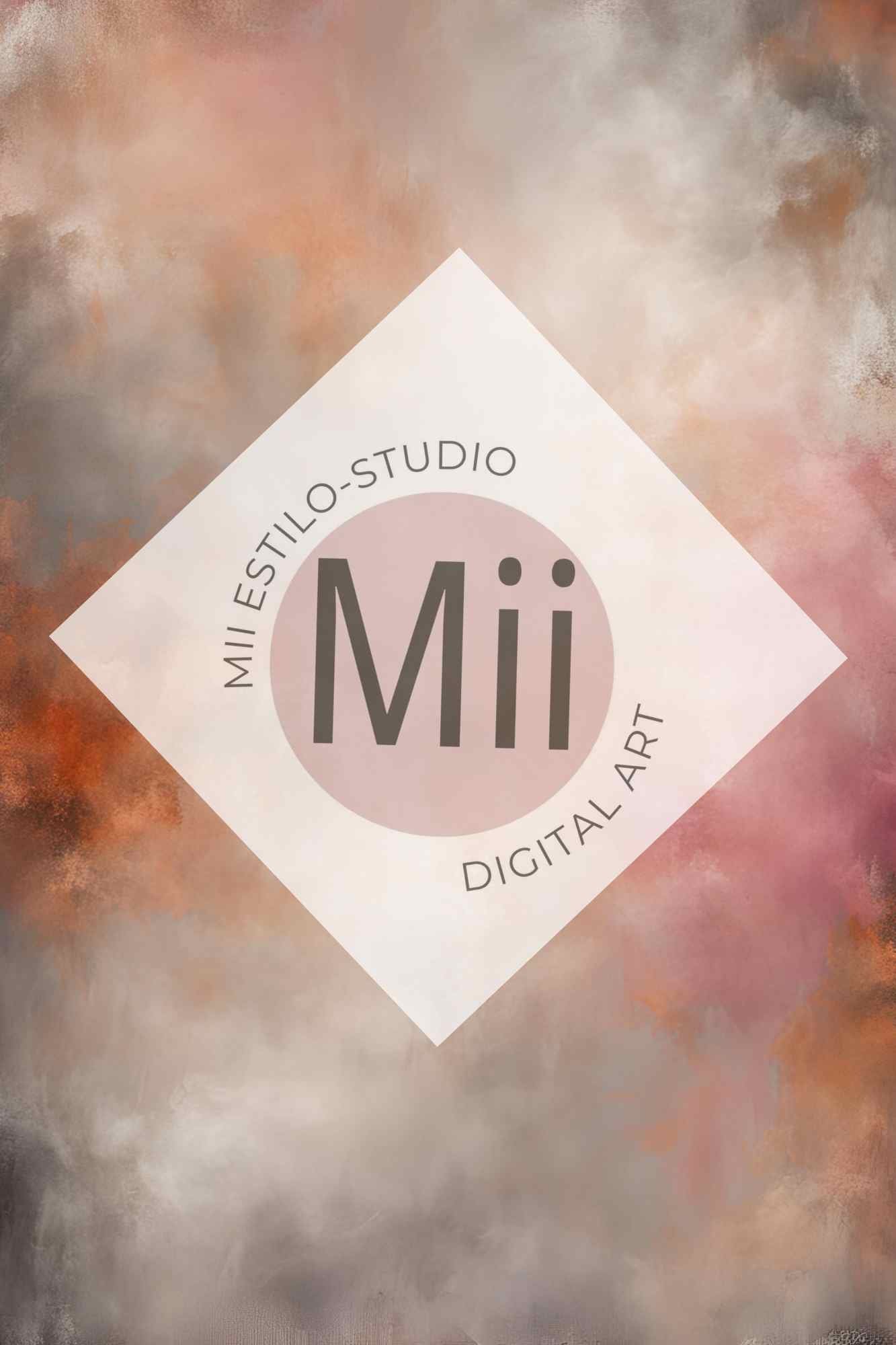 Atrofusca Luxury Abstract Painted Digital Backdrop – Soft Pastel & Earthy Tones for Photography & Photoshop - Mii - Estilo