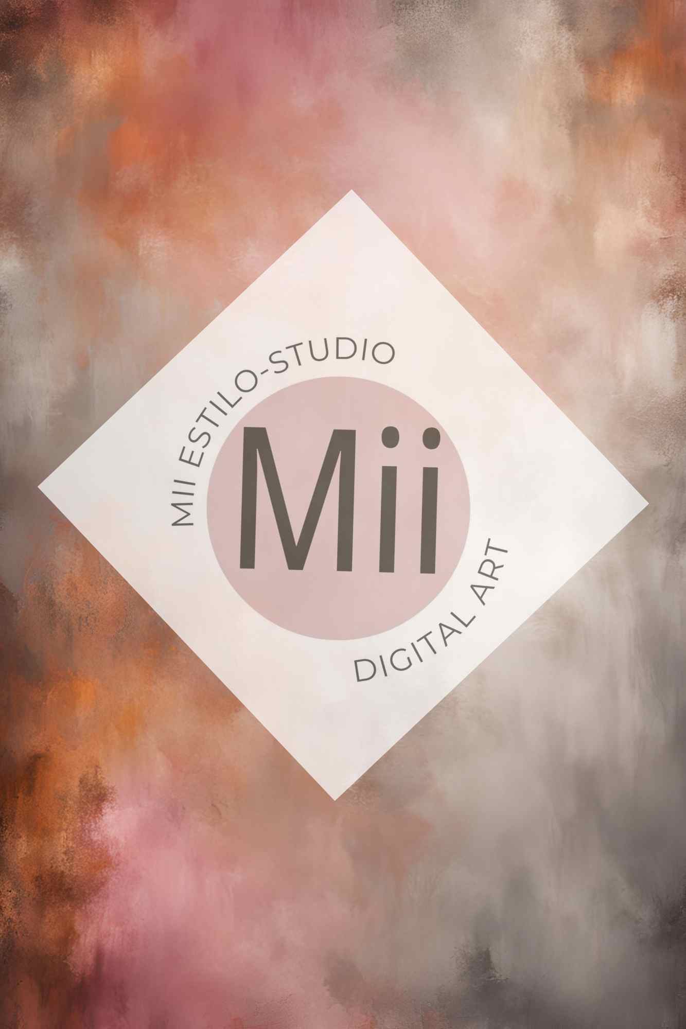 Atrofusca Luxury Abstract Painted Digital Backdrop – Soft Pastel & Earthy Tones for Photography & Photoshop - Mii - Estilo