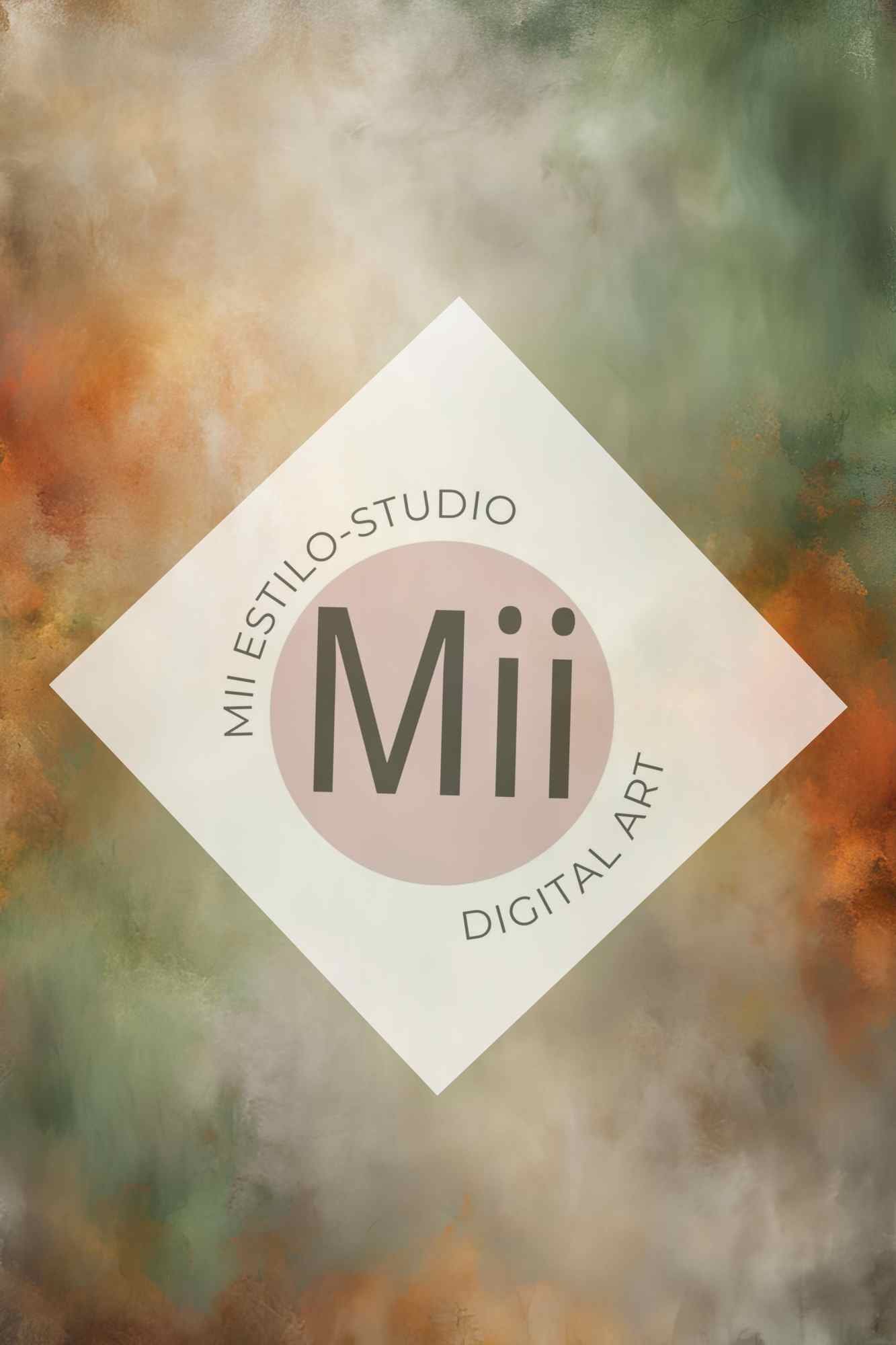 Atrofusca Luxury Abstract Painted Digital Backdrop – Soft Pastel & Earthy Tones for Photography & Photoshop - Mii - Estilo