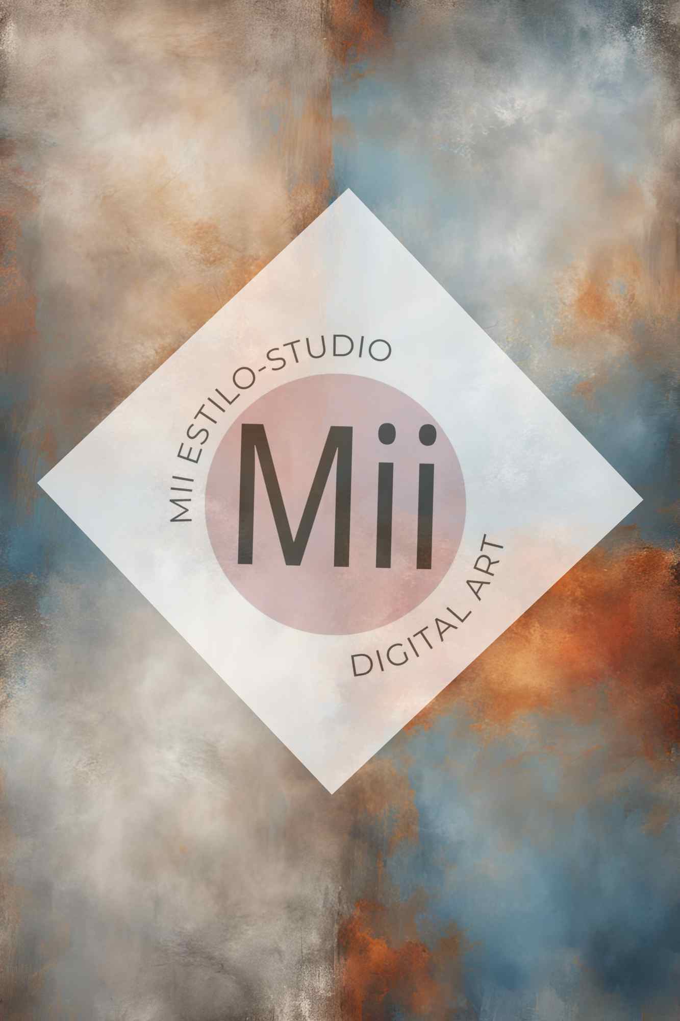 Atrofusca Luxury Abstract Painted Digital Backdrop – Soft Pastel & Earthy Tones for Photography & Photoshop - Mii - Estilo