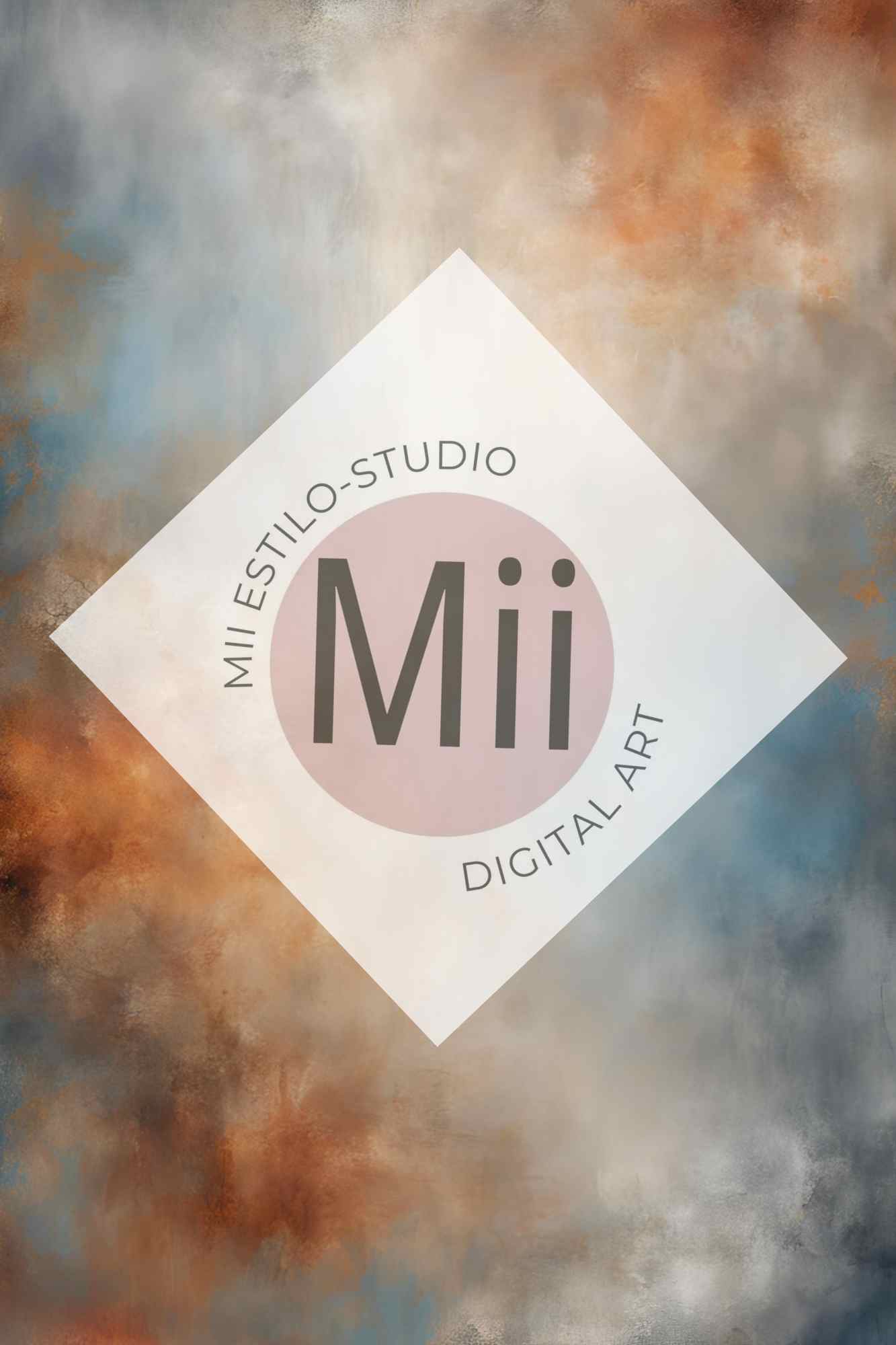 Atrofusca Luxury Abstract Painted Digital Backdrop – Soft Pastel & Earthy Tones for Photography & Photoshop - Mii - Estilo