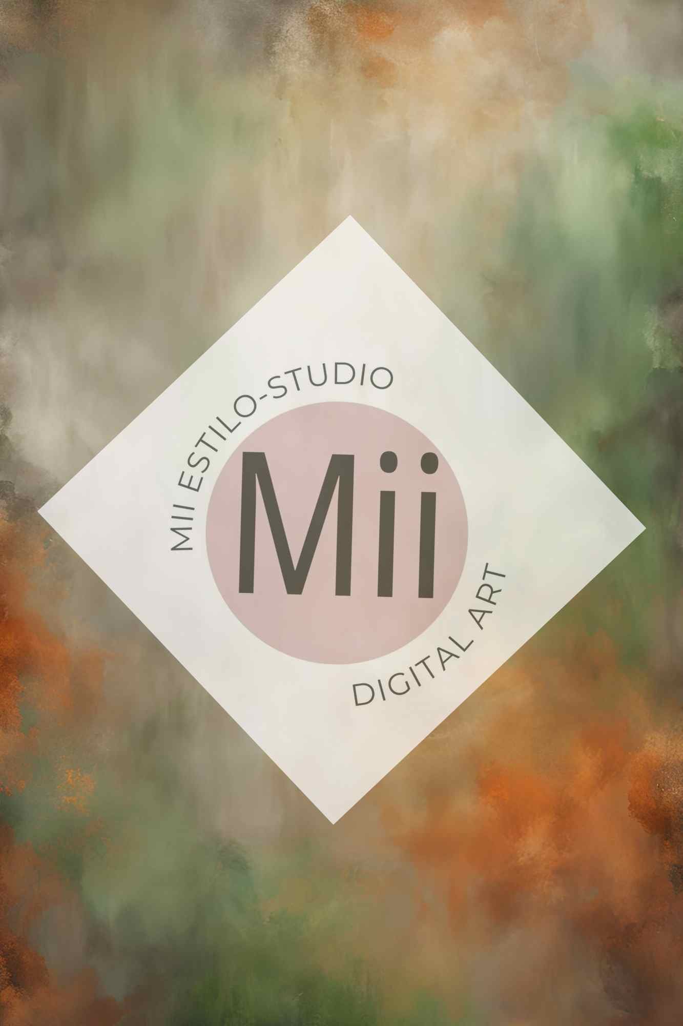 Atrofusca Luxury Abstract Painted Digital Backdrop – Soft Pastel & Earthy Tones for Photography & Photoshop - Mii - Estilo
