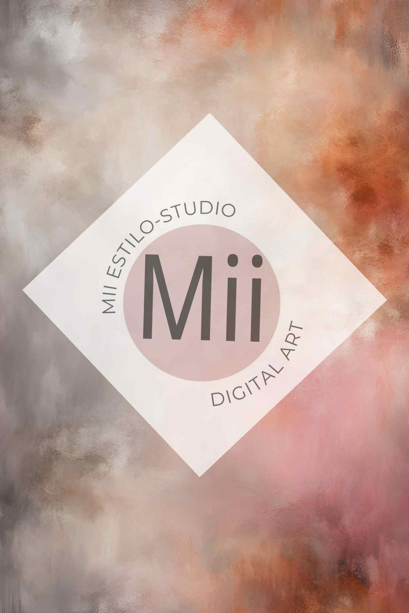 Atrofusca Luxury Abstract Painted Digital Backdrop – Soft Pastel & Earthy Tones for Photography & Photoshop - Mii - Estilo
