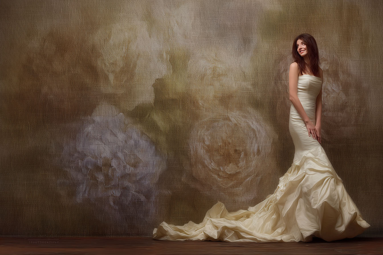 Digital Floral Backdrop for Maternity Photography – Elegant Studio Background for Timeless Portraits