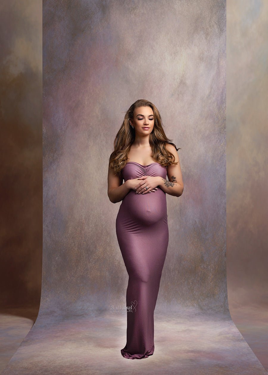 Moody Purple Backdrop – Vintage Painterly Studio Background for Portrait Photography - Mii - Estilo