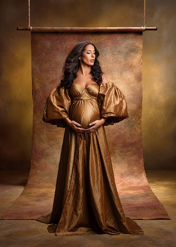 Rustic Brown Backdrop – Vintage Painterly Studio Background for Portrait Photography, Fine Art Digital Backdrop - Mii - Estilo