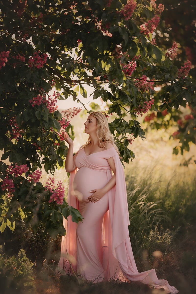 Atrofusca Maternity Dress - Dusty Pink - Mii-Estilo.com