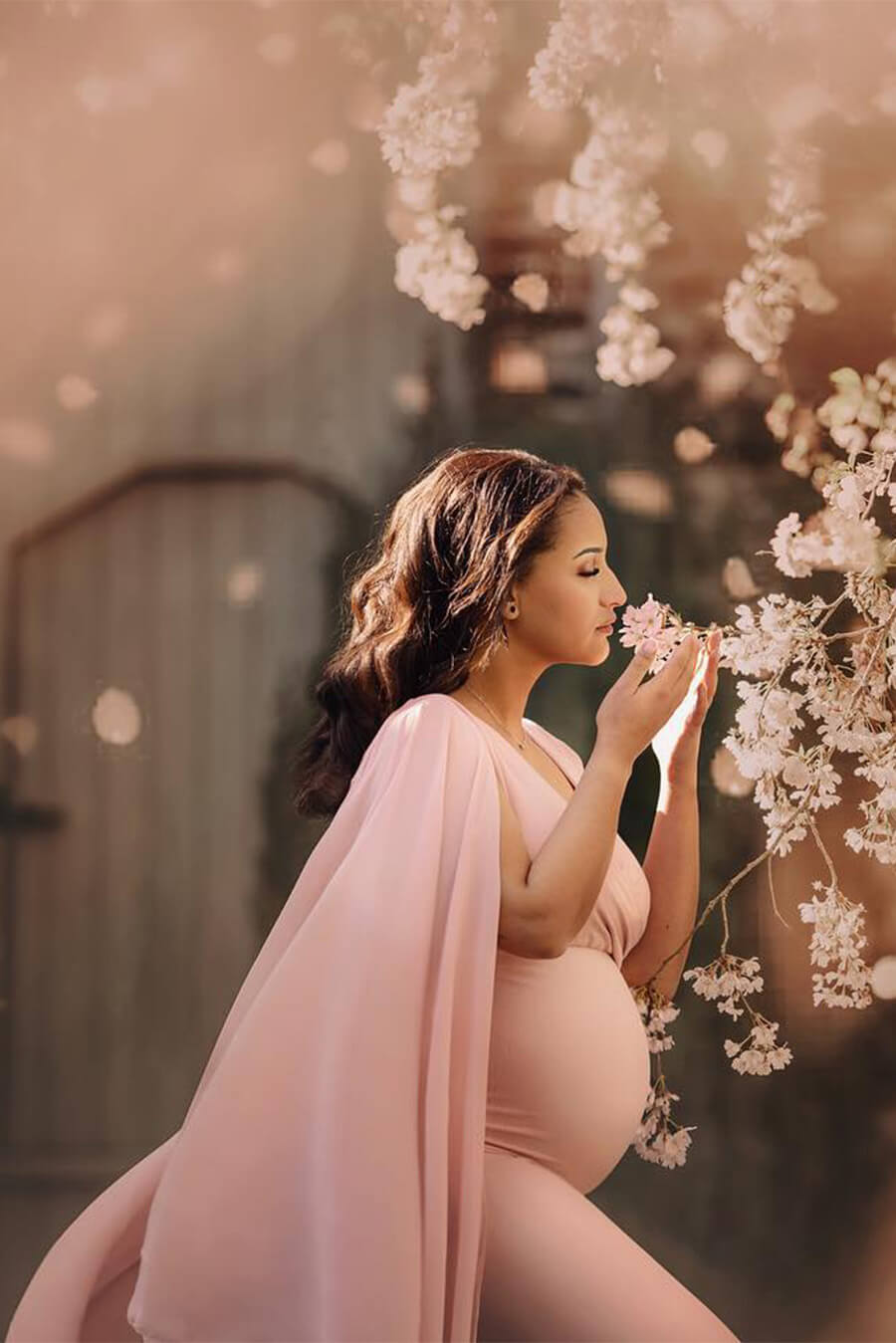 Atrofusca Maternity Dress - Dusty Pink - Mii-Estilo.com