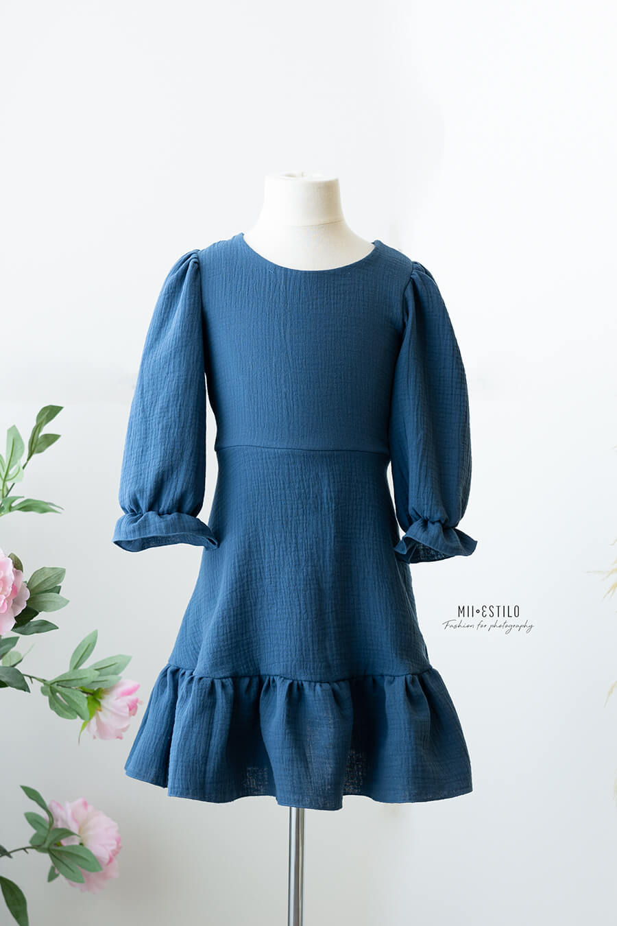 Boho Siena Girls Dress - Denim - Mii-Estilo.com