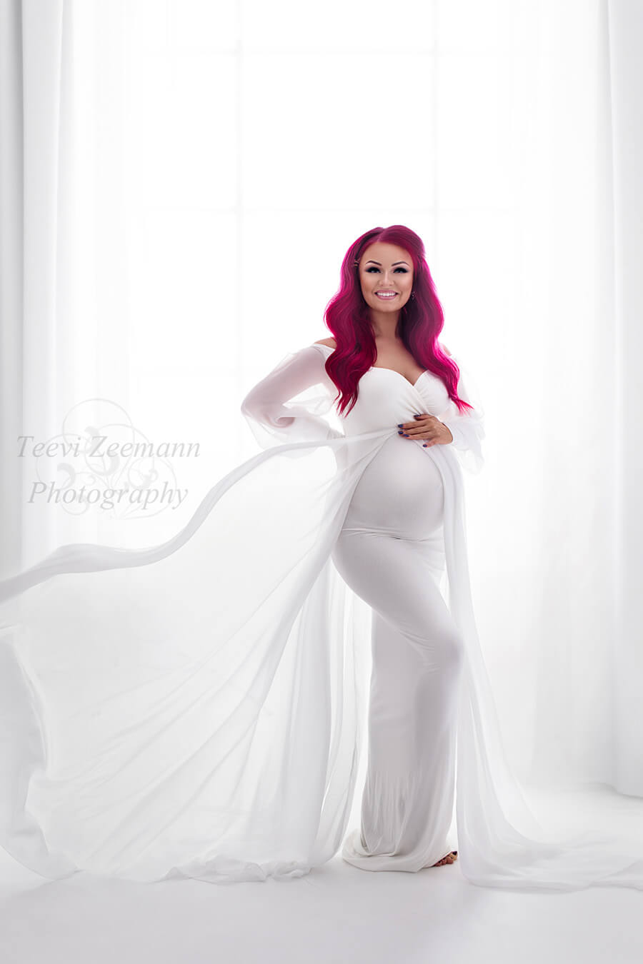 Camassia Maternity Dress Off White - Mii-Estilo.com