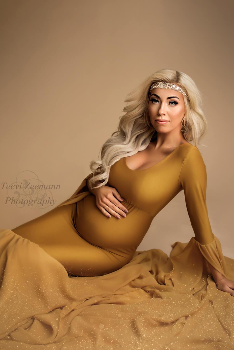 Carezza Maternity Dress Ocre - Mii-Estilo.com
