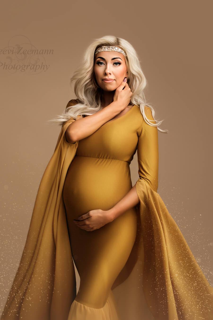 Carezza Maternity Dress Ocre - Mii-Estilo.com