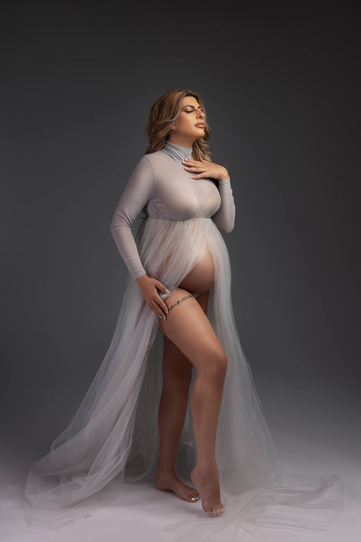 Elena Maternity Dress - Cool Grey CLEARANCE SALE - Mii-Estilo