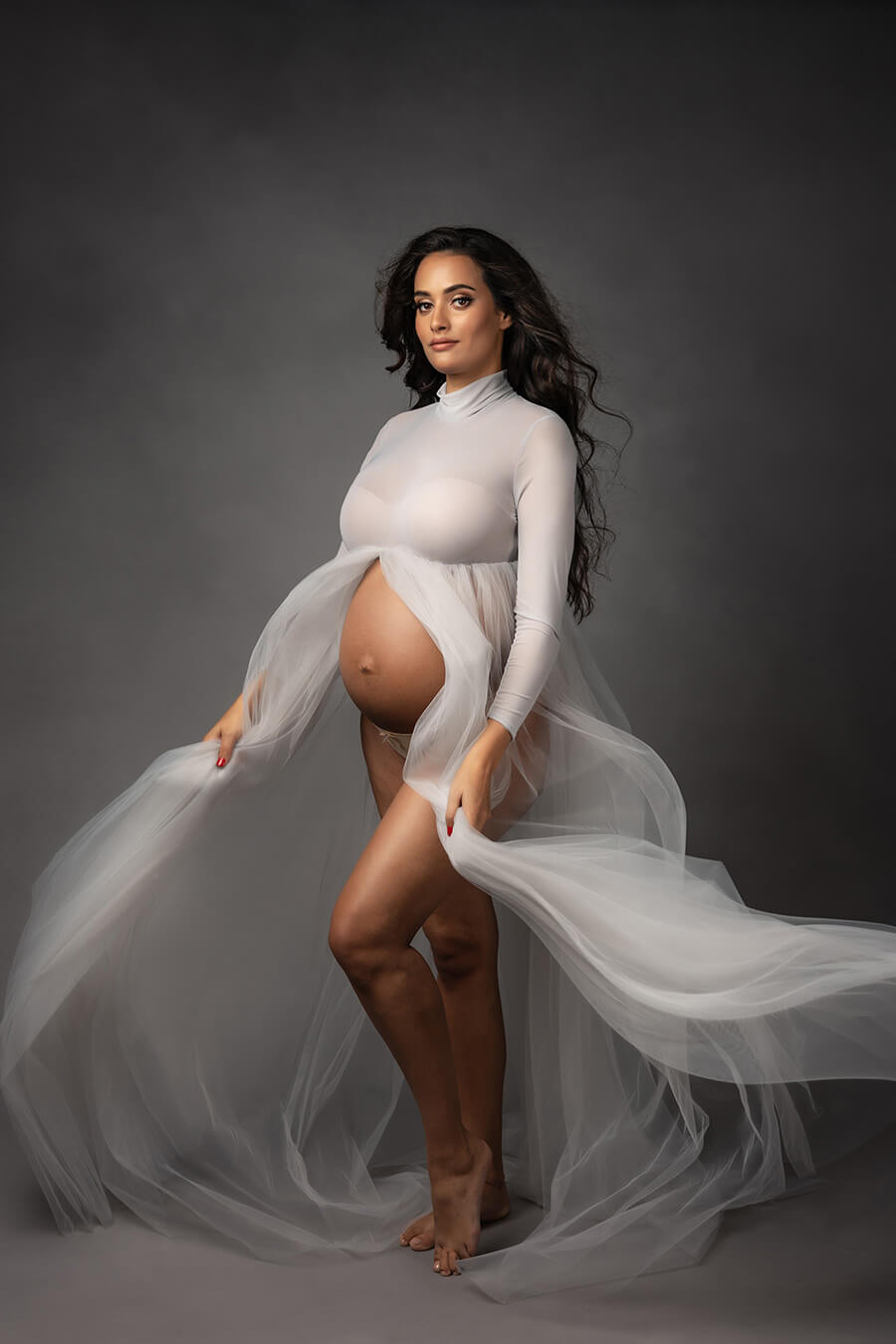 Elena Maternity Dress - Cool Grey - Mii-Estilo.com