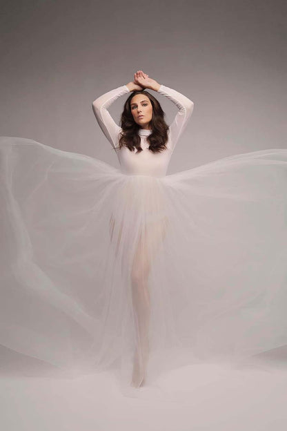 Elena Maternity Dress - Off White - Mii-Estilo.com