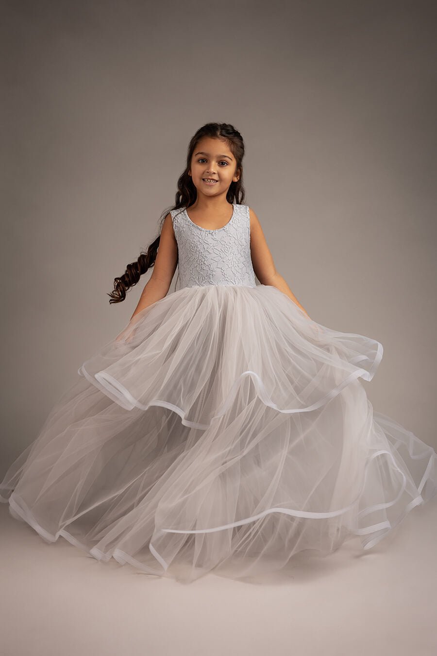 Jailey Dress Little - Cool Grey - Mii-Estilo.com