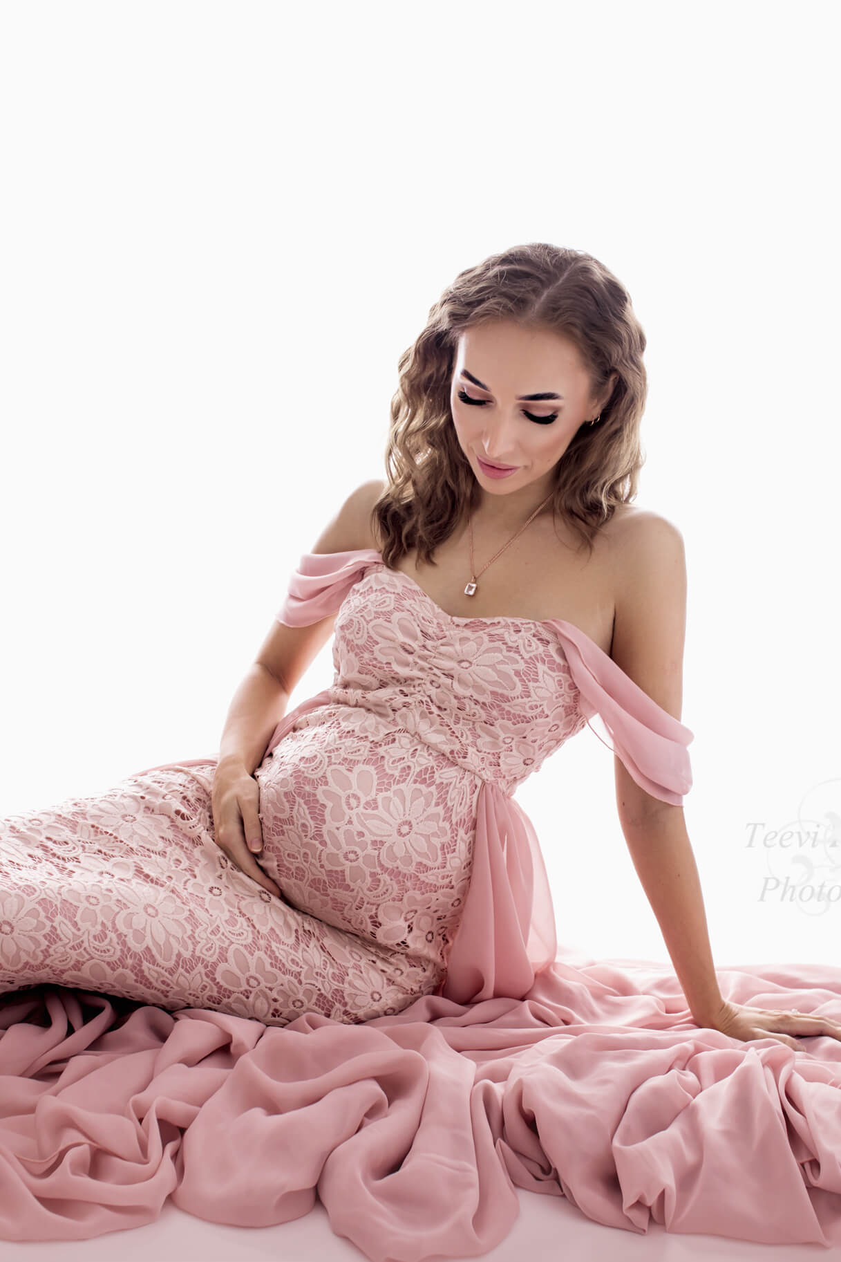 Papoula Maternity Dress Dusty Pink - Mii-Estilo.com