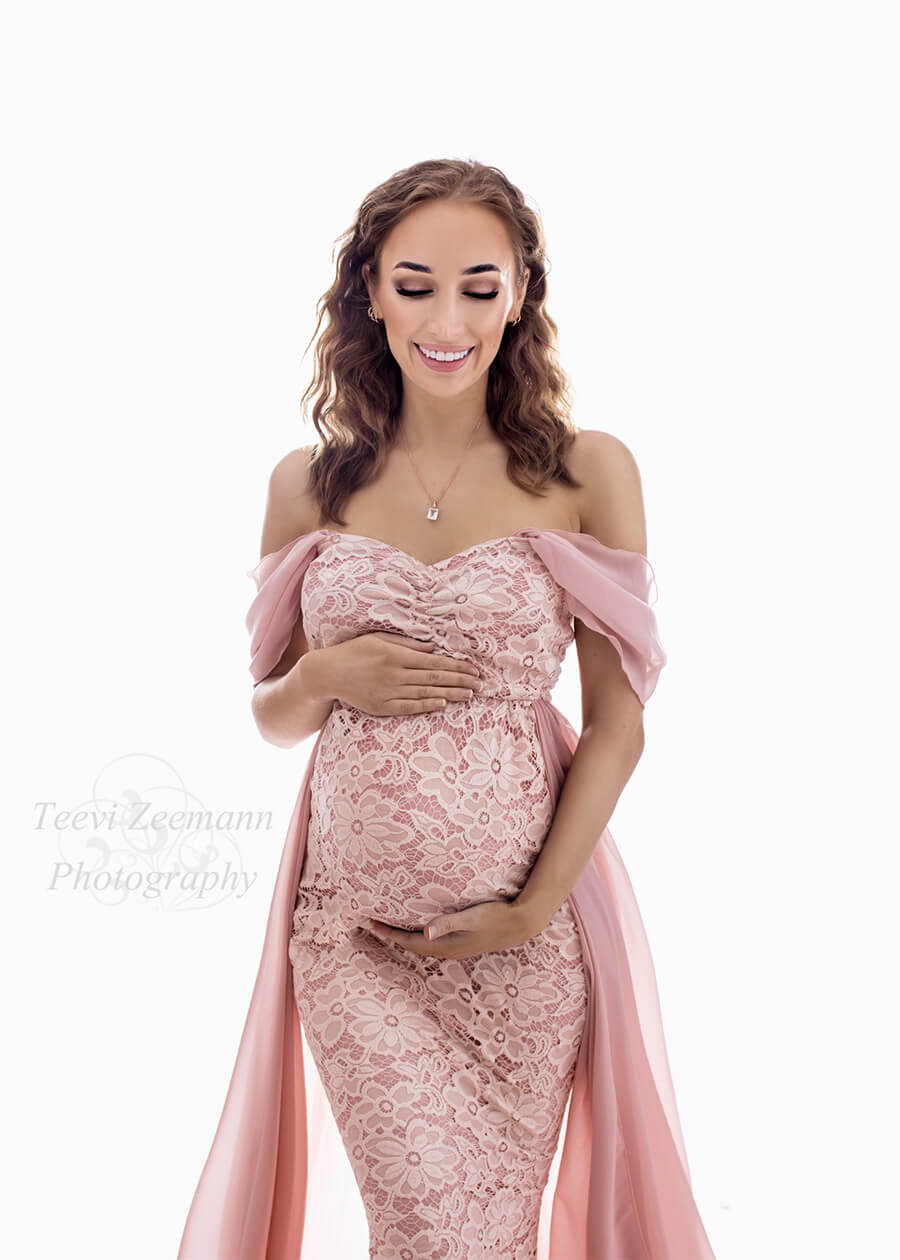 Papoula Maternity Dress Dusty Pink - Mii-Estilo.com