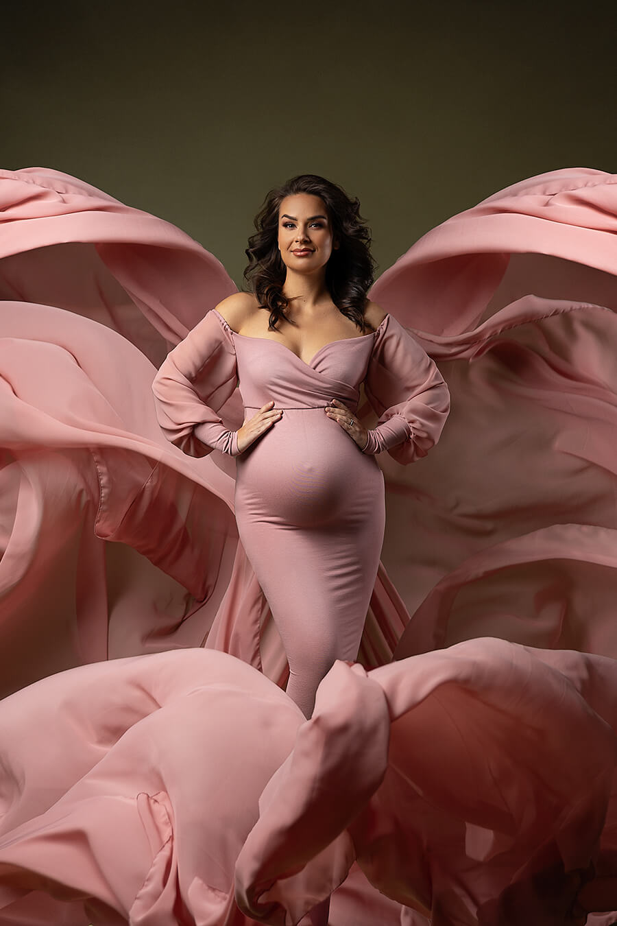 Poppy Maternity Dress Old Pink CLEARANCE SALE - Mii-Estilo