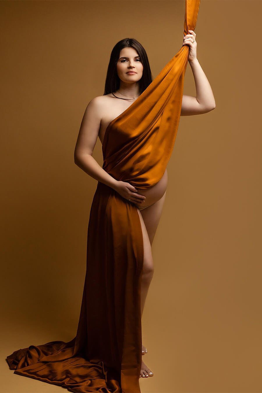 Silky Scarf Cognac (4 meter) - Mii-Estilo.com