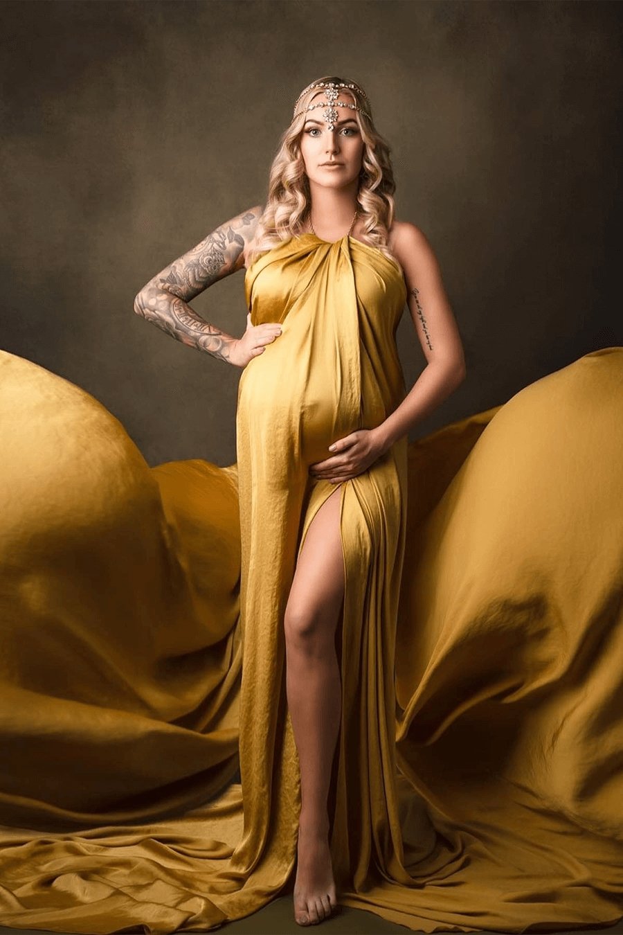 Silky Scarf - Mustard (4 meter) - Mii-Estilo.com