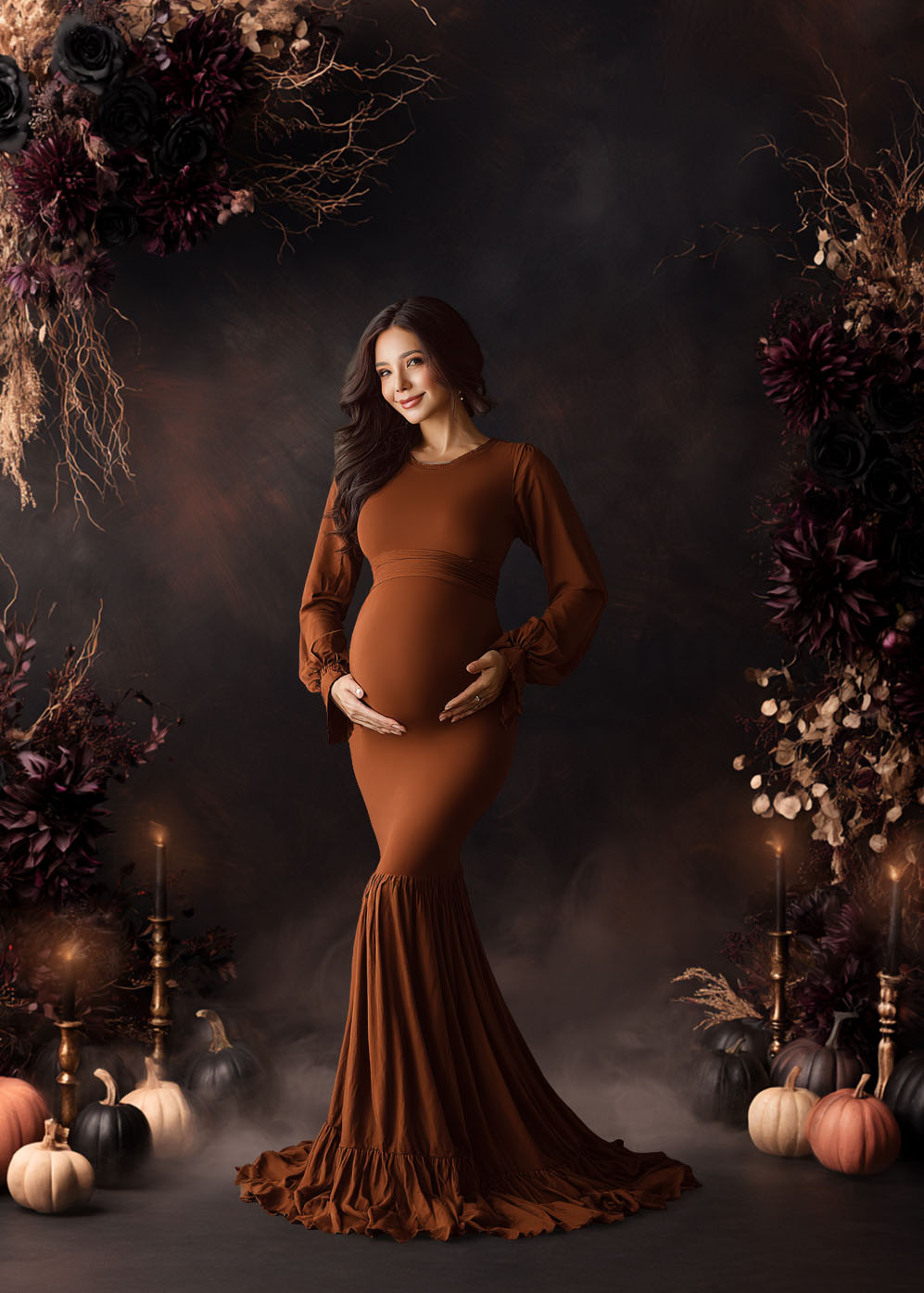 Midnight Harvest Halloween Digital Backdrop Collection
